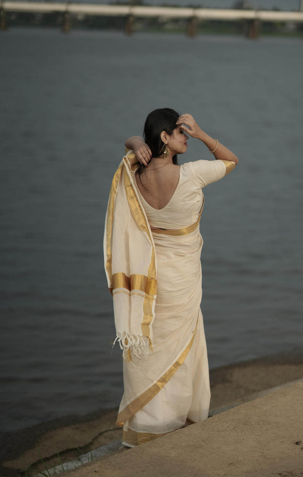 Womens Mangalagiri Shade Pure Cotton Saree