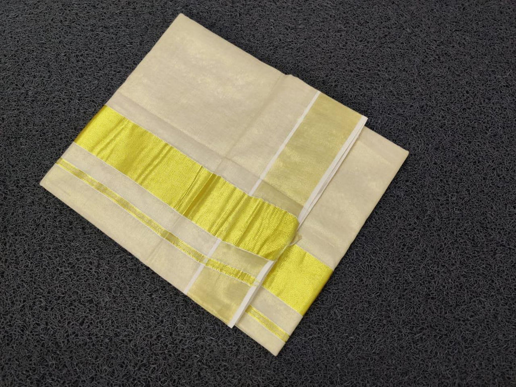 Womens Golden Tissue Ready To Wear Saree