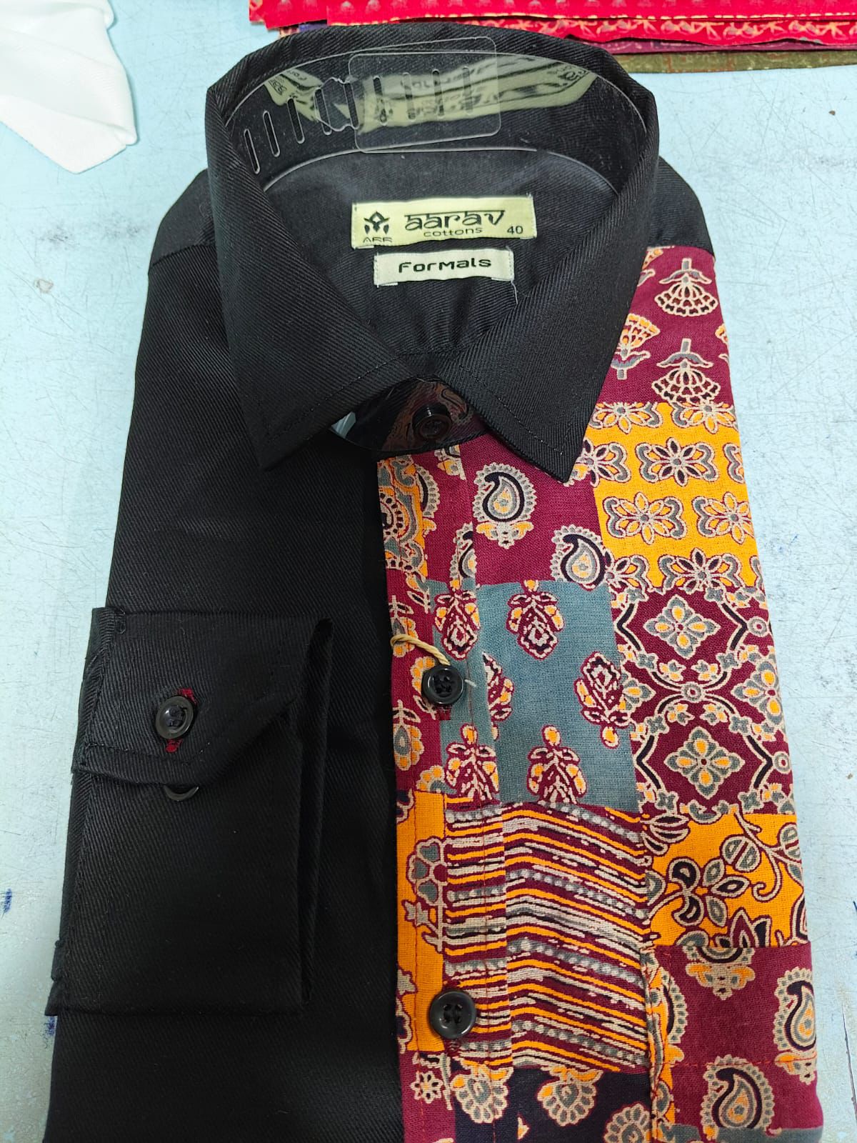 Mens Pure Cotton Side Printed Shirt